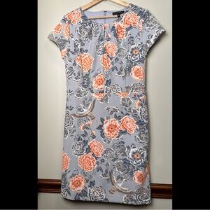 Banana Republic Cap Sleeve Pencil Dress Women’s Size 8P Floral Print